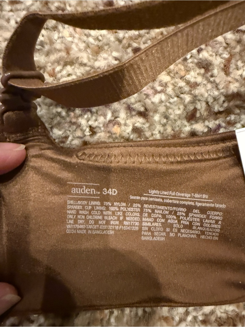 Auden Brown T-Shirt Bra - Picture 3 of 4